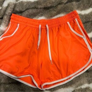 Women's Orange Athletic Shorts